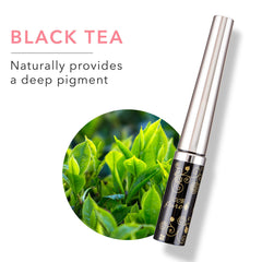 Herbal liner close-up with aloe and botanicals for gentle eye care.