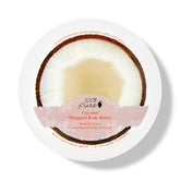 100% PURE Coconut Whipped Body Butter jar close-up showing creamy hydration for dry skin