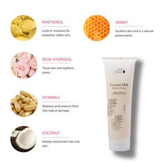Silky, hydrated post-wash hair with 100% PURE Honey & Coconut Restorative Shampoo