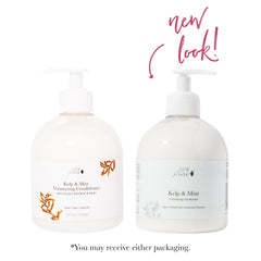 Ingredients in 100% PURE conditioner including kelp and oils