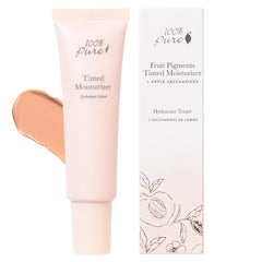 100% PURE tinted moisturizer Alpine Rose bottle with a dewy finish for fair skin