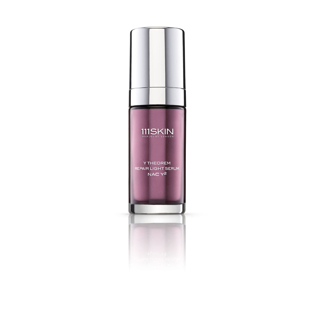 111SKIN Y Theorem Repair Light Serum bottle displaying a lightweight texture
