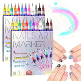 12 Colors Nail Art Pens Set color palette for vibrant DIY nails