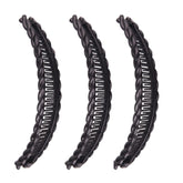 1st Choice Clincher banana clip with flat end secures hair comfortably for all-day wear.