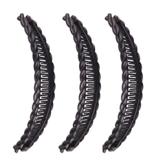 1st Choice Clincher banana clip with flat end secures hair comfortably for all-day wear.