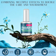 3 Days Nail Care application on nails demonstrates hydrating, non-greasy finish.
