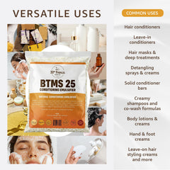 33rd Parallel BTMS 25 emulsifier bottle label, premium cosmetic-grade wax for creamy formulas.