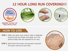 3W Clinic sunscreen 4-pack packaging highlights convenience for travel.