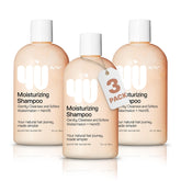 4U by Tia Moisturizing Curly Hair Shampoo 3-Pack pack-shot showing hydrated, defined curls