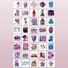 50Pcs Sheets Kpop Demon tattoos easy to apply with a damp cloth.