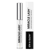 5th & Glow Miracle Lash serum bottle nourishes lashes for healthier, fuller look.