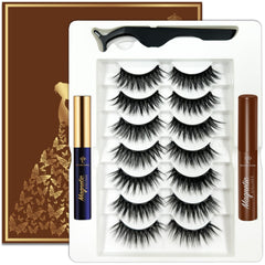 7C SevenCrown magnetic eyelashes natural look close-up for glue-free wear