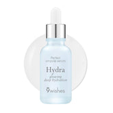 9 Wishes Hydra Ampoule II bottle showcases premium hydration and elegant packaging.