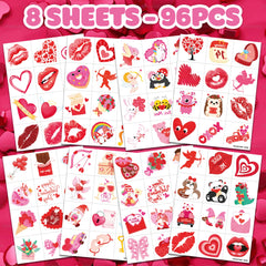 91TATTOOS Valentine heart tattoo sheet 3 offers skin-friendly fun