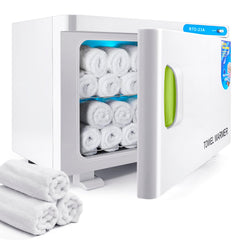 9TH SHOP hot towel warmer front view shows compact 23L capacity for salons