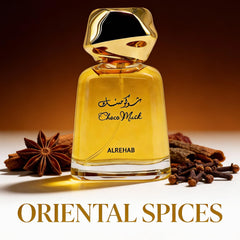 A Center Choco Musk amber spice top notes close-up for warmth