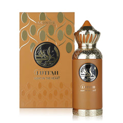 A CENTER Lutfah Light In The Heart bottle front view, ideal for everyday unisex wear.