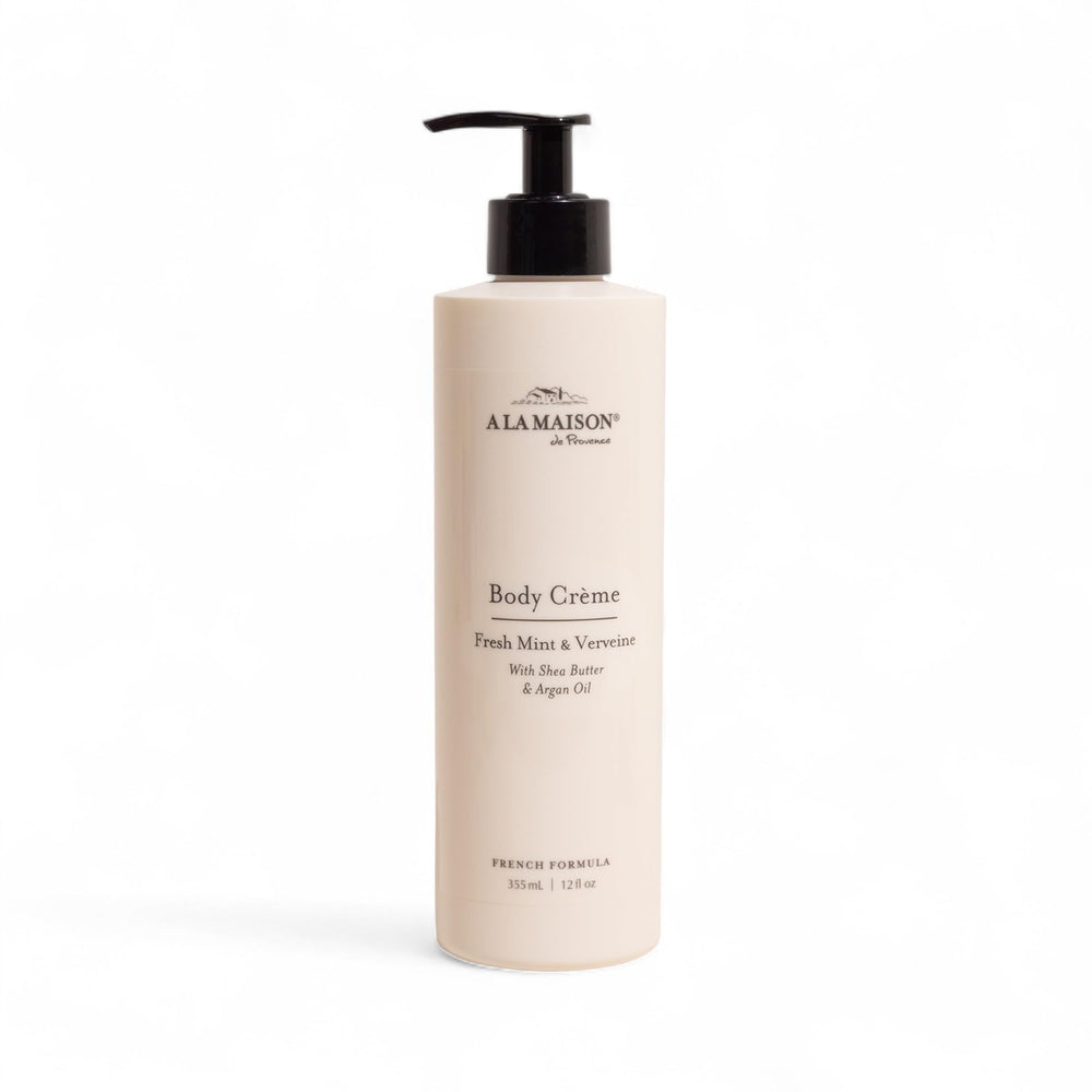 A LA MAISON Fresh Mint Verveine bottle releases a crisp, revitalizing fragrance.