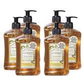 A LA MAISON Honeysuckle hand soap bottle with soothing, non-drying lather.