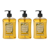 A LA MAISON Honeysuckle liquid soap bottle, gentle cleansing with plant-based formula.