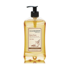 A LA MAISON Oat Milk Body Wash bottle front view for gentle daily cleanse.