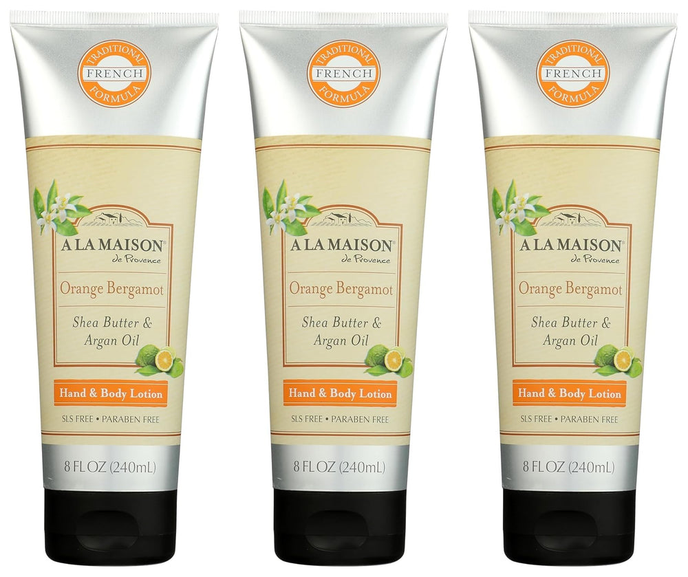 A La Maison Orange Bergamot Body Lotion bottle for hydrating skin with a light, non-greasy feel.
