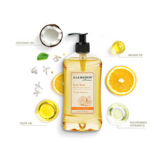 Foaming lather from Orange Bergamot Body Wash delivers gentle cleansing and sensory delight.