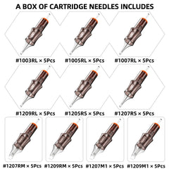 A-minusone sterilized cartridges packaged for single-use with EO gas protective seal.