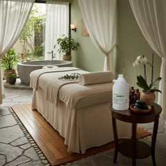 A&A Mineral Oil provides non-greasy lubrication during massage sessions.