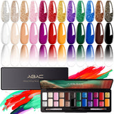 ABAC 24-color gel polish palette for vibrant nails and easy selection.