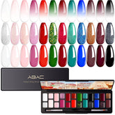 ABAC 24 Colors Christmas Gel pack—vibrant shades for easy ombre and festive nail art.