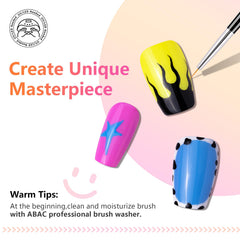 ABAC ombre gradient art with gel polish in smooth blends