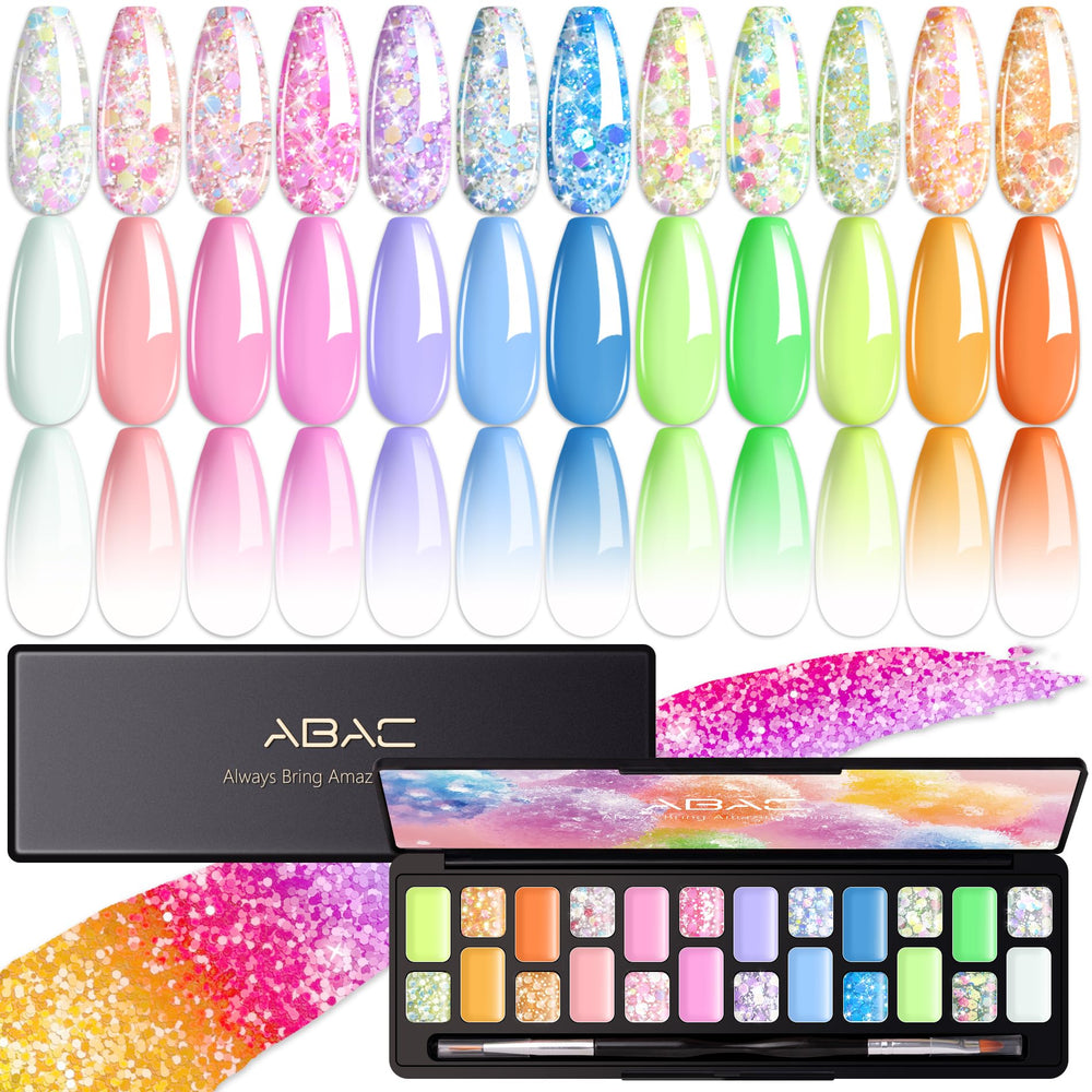 ABAC Solid Gel Nail Polish kit collection: vibrant colors for at-home manicures