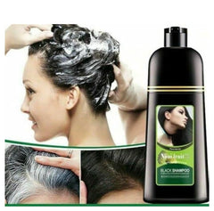 ABBASI & CO Noni Black Hair Dye Shampoo demonstrates 5 minute color application