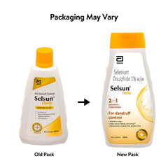 Abbott Selsun Daily shampoo foamy lather during wash.