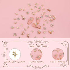 Abeillo gold star 3D nail charms style 3 versatile for nails and crafts