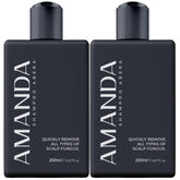 ABERA anti-dandruff shampoo bottle pouring for scalp refresh