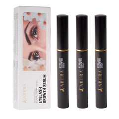 ABERA Misan eyelash serum bottle closeup showing premium packaging and lash-care benefits