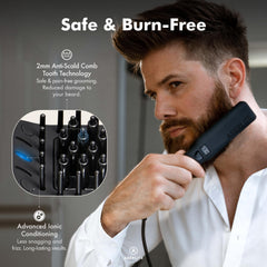 Aberlite Pro anti-scald comb teeth prevent burns while shaping beards