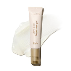 Abib Airy Clear Sunscreen Gel tube front for portable daily sun protection.