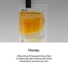Abib Honey Fit sheet mask ALBAM fabric focused on deep nourishment and revitalization.