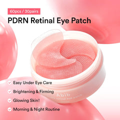 Abib PDRN retinal eye patch targets dark circles with caffeine for puffiness support