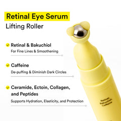 Abib retinal eye serum caffeine and bakuchiol bottle showcasing energizing eye care.
