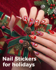 ABOLINE butterfly nail stickers with gold accents for elegant detail.