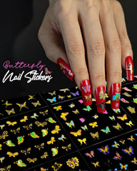 ABOLINE gold pattern nail stickers for luxe shimmering nails.