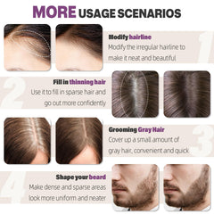 Abomet Hairline Powder shows a fuller hairline appearance