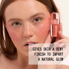 about-face Blush Rush applicator close-up shows precise, buildable color.