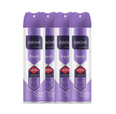 ABOVE Fresh 48h antiperspirant spray bottle for reliable protection
