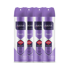 ABOVE Fresh 48h antiperspirant spray bottle for reliable protection