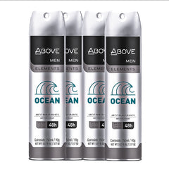 Above Ocean 48 Hours Element Dry Spray shown with packaging for all day freshness